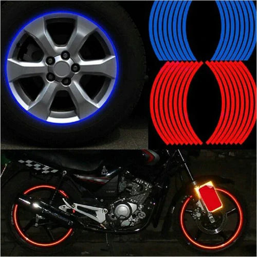 Favoto Reflective Stickers Decal for Car Motorcycle Wheels Bike Bicycle Night Safety