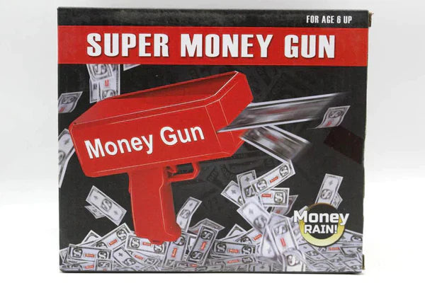 Money Gun Paper Playing Spray Toy Gun, Prop Play Cash Party Supplies |Fashion Money Gun for Weddings | Party | Birthdays | Marketing | Nightclubs | Party Games