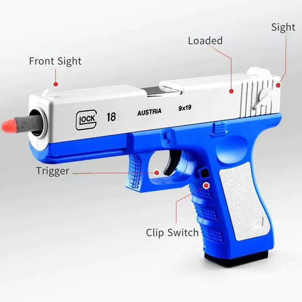 Soft Bullet Gun with Shell Recoil